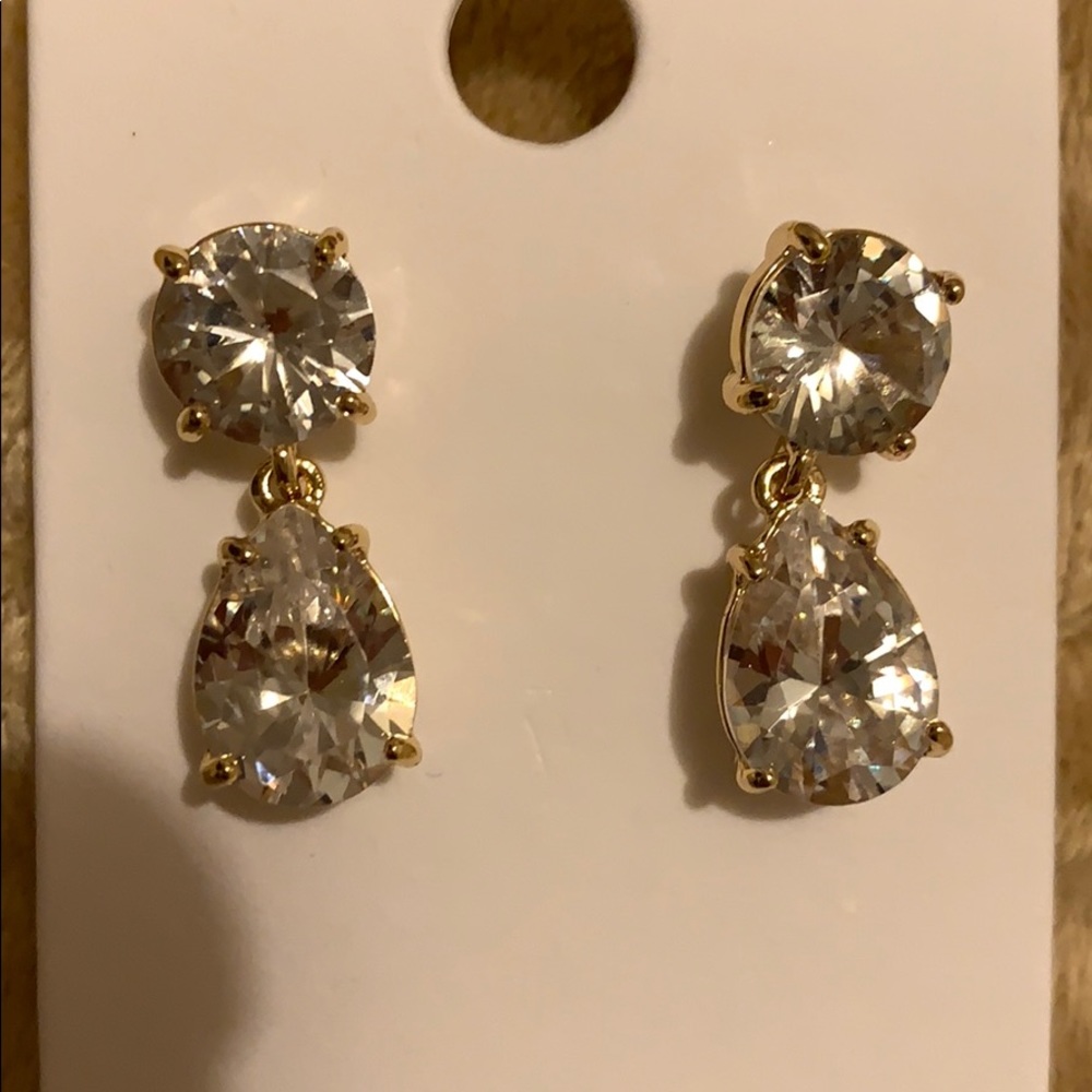 Cubic zirconia diamond earrings